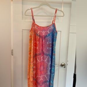 Bright Colorful Tank Dress. Size Medium